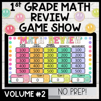 1st Math Review Game Show | Math Test Prep | End of Year Review | Volume 2