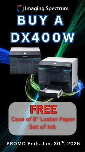 Turn up the value on the DX400W 🔥 From Jan. 23–30, when you purchase a DX400W, you’ll score a FREE set of inks and a FREE case of 8" luster paper. It’s the perfect time to stock up, save big, and keep your print workflow moving without skipping a beat. 📞 214-342-9290 🌐 www.imagingspectrum.com #DX400W #PrintSmarter #PhotoLabEquipment #ImagingSpectrum | Imaging Spectrum, Inc.