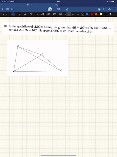 Mathematics Olympiad Solutions: Isosceles Triangle Analysis