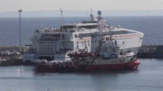1.2K views · 87 reactions | The charity ship Open Arms, carrying 200 tons of aid for Gaza including a barge containing flour, rice and protein, left Cyprus in a pilot project to open a sea route to help stave off famine https://reut.rs/4a4vP2J | Reuters | Facebook