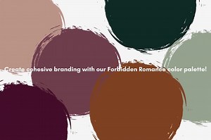 Forbidden Romance Color Palette, Creative Business Branding, Blush Beige, Mauve, Burgundy, Copper, Evergreen, Sage, Hex Codes, RGB, CMYK - Etsy