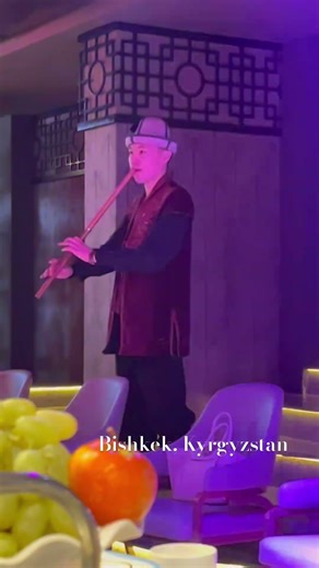 Instrument is called choor in Kyrgyz, a traditional wind instrument from Central Asia #bishkekcity