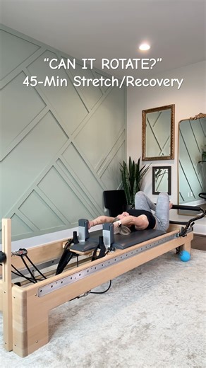 45-minute class on the Reformer “CAN IT ROTATE?” and watch the tension melt away!