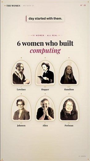 6 Women Who Built Computing #womenintech #computerscience #shorts