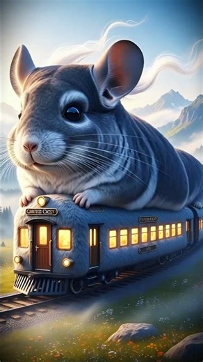 Watch This Chinchilla Become a Train #shorts #viral #chinchilla