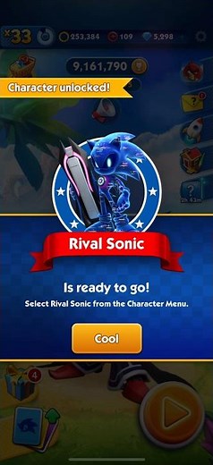 Sonic Dash 2025 - Unlocking Moment of 7 Characters #sonic #short