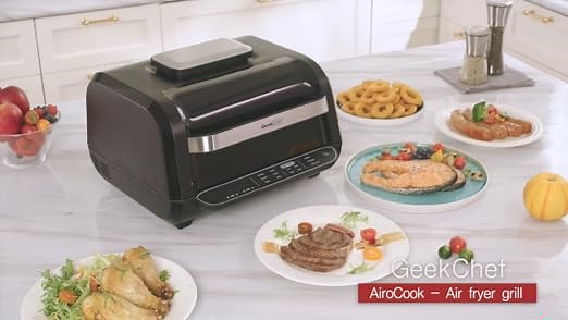 Geek Chef Smart 7-in-1 Indoor Grill Air Fryer Combo,