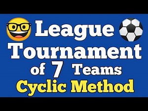 Draw a League tournament of 7 teams on the basis of league tournament using Cyclic method | 7 teams