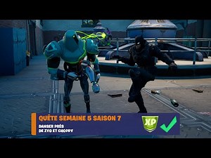 DANSER PRÈS DE ZYG ET CHOPPY - QUÊTE SEMAINE 5 SAISON 7 FORTNITE