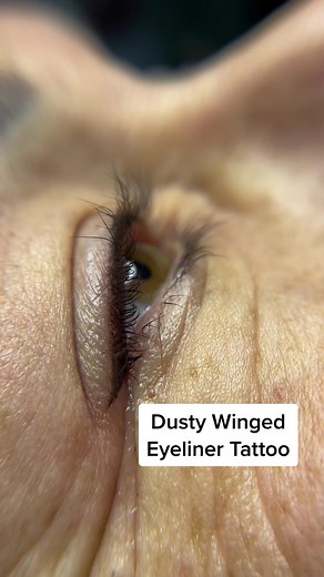 Dusty Winged Eyeliner Tattoo Tutorial