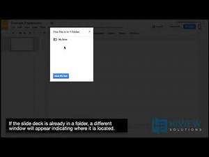 How to file your Slides presentation into multiple folders