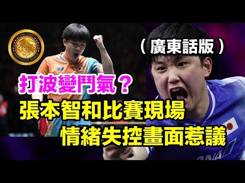 12.21(廣東話）打波變鬥氣？｜張本智和比賽現場情緒失控畫面惹議