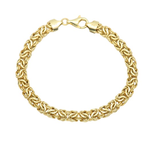 Byzantine Bracelet Sterling Silver 925 Plated With Yellow Gold Made in Italy - Etsy