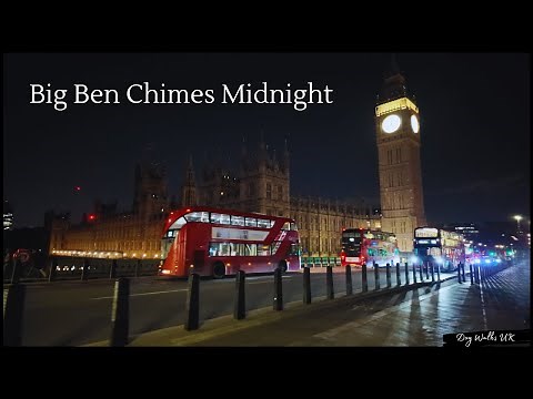 Big Ben Chimes Midnight｜Iconic London Landmark at Night｜4K