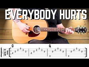 Everybody Hurts Guitar Tutorial | R.E.M Guitar Lesson | Full Fingerpicking Tutorial With Free Tabs