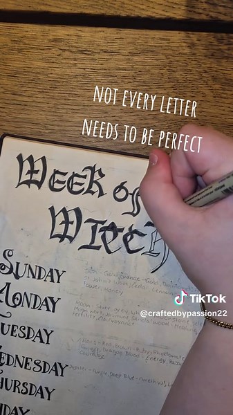 not every letter in your book needs to be perfect✨️🌙 #grimoire #bookofshadows #wicca #art #letters