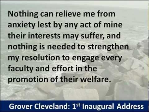 President Grover Cleveland 1st Inaugural Address - Hear and Read the Full Text