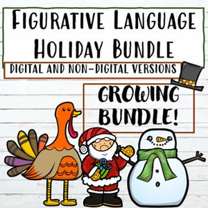 Holiday Figurative Language BUNDLE | DIGITAL and PRINTABLE