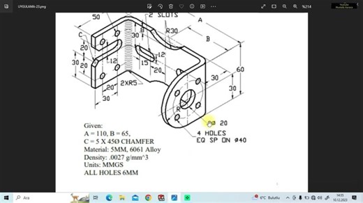 Solidworks CSWA Part Uygulamaları 23 | Mustafa KARACA