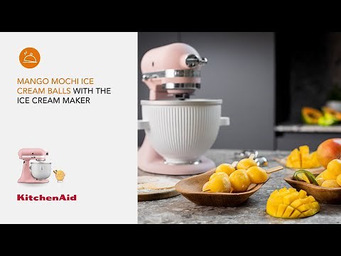 Mango Mochi ice cream balls - cute dessert in the ice cream maker | Recipe | KitchenAid