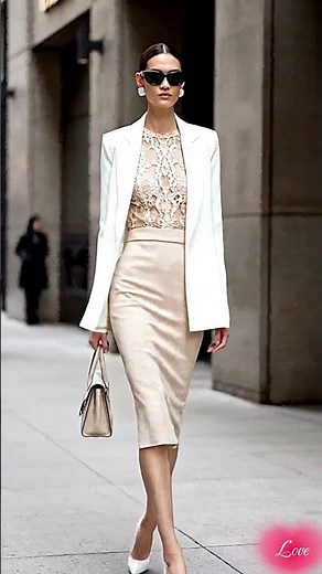 Classy White Blazer & Lace Outfit Idea ✨ | Sophisticated Style