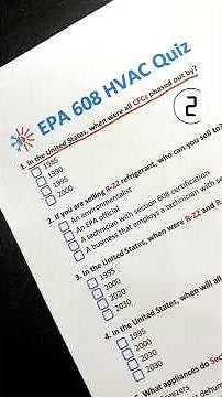 Part 2: EPA 608 Quiz Challenge – Can You Pass This HVAC Test? #epa608 #hvac #hvacsystem #viral