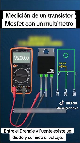 Medición de Transistor MOSFET con Multímetro