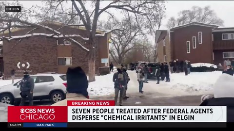 Chemical irritants dispersed by federal agents in Elgin, Illinois