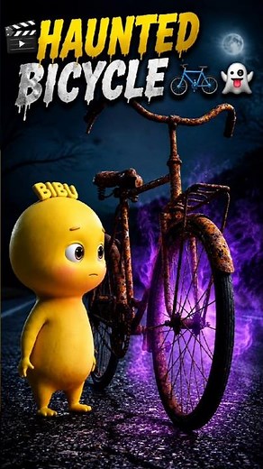 Haunted Bicycle 🚲👻#BIBU #HauntedBicycle #Ghost #Shorts #Viral #Cartoon 🚲👻🔥