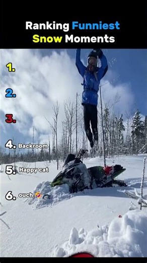 Ranking Funniest Snow Moments #shorts #ranking