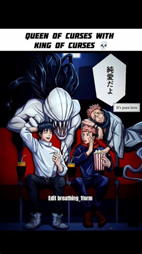 queen of curses with king of curses☠️ | #demonslayer #anime #kny #tanjiro #game #jjk #gojo #sukuna