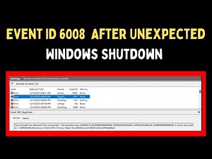 How to Fix 'Event ID 6008’ After Unexpected Windows Shutdown in Windows 11