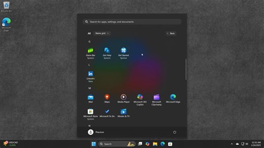 新版 Windows 11 22635.4800 - 新的开始菜单设计