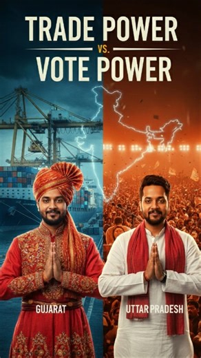 Gujarat vs Uttar Pradesh 🤯 भारत की असली ताकत 🔥#shorts #geopolitics #map #gujarat #uttarpradesh #gk