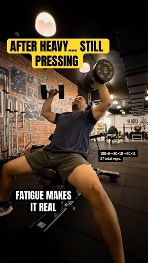 Arnold Press Finisher 🔥 After Heavy Shoulder Workout