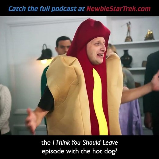 Hot dog Starfleet officer: "We're all trying to figure out who did this!"