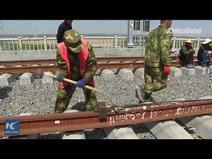 How are China's high-speed rail tracks laid?