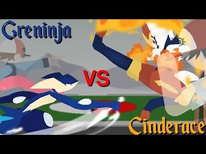 Pokémon Battle: Cinderace VS Greninja | °Stick nodes animation°
