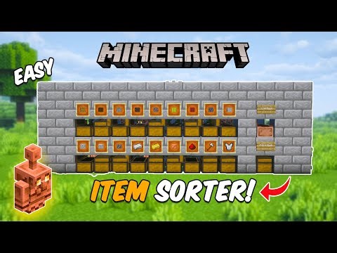 Minecraft: 1.21 Auto Sorter Tutorial – Copper Golem Powered 18 Chest Storage!