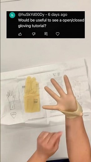 Sterile Open Gloving Tutorial 😷🧤 #goodtoknow #surgeonlife #satisfying #surgery #vet #medicine