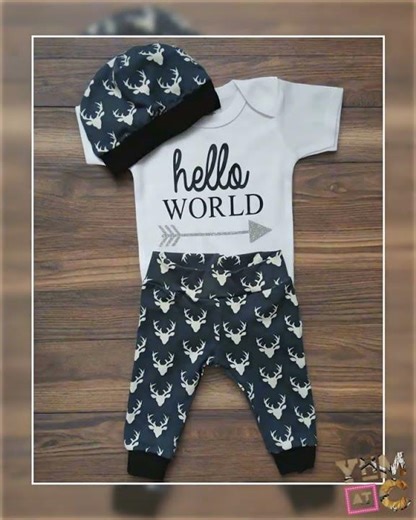 Hello World Buck Head Pant Set-3-Peice Set