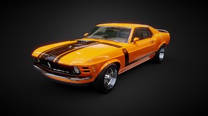 1970 Ford Mustang Boss 302 - 3D model by Jaypads