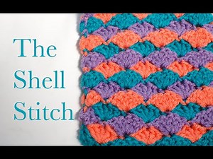 The Shell Stitch with Three Colors, crochet tutorial
