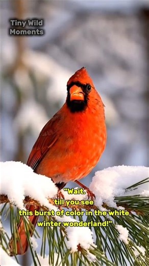 - "The Stunning Red Cardinal in Winter Snow"