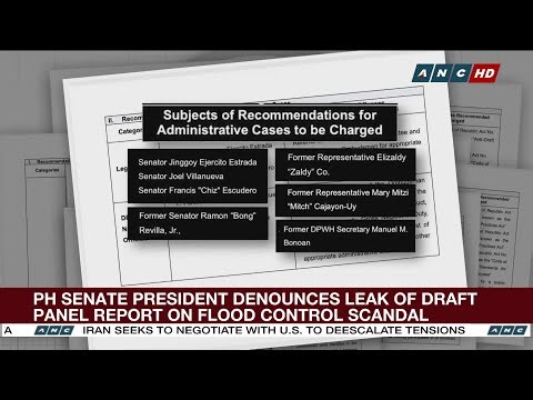 Senate President Sotto denounces leak of draft panel report on flood control scandal | ANC