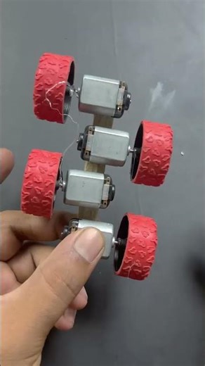 DIY 4 DC Motor Car: Build Your Own Powerful Electric Toy Car #shorts #dcmotor #motor #experiment0:57