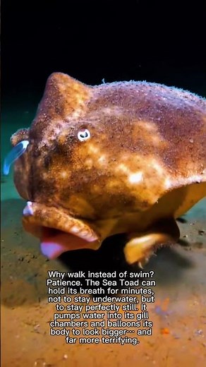 The Terrifying Sea Toad Walking in the Deep. #deepseamystery #seacreatures #shorts