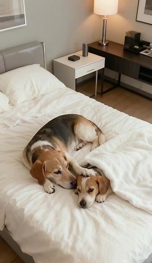 Beagle Family Nap 😴 The Cutest Cuddle Ever 🐾 #SmartPawsDJC #CuteDogs #癒し