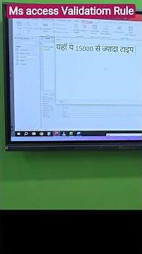 ms access validation rule explained in live class #computereducation #access #dbms #shorts