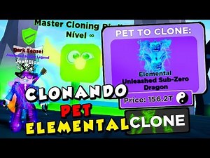 CLONANDO O MELHOR PET ELEMENTAL DO NINJA LEGENDS! 2 DECILHÕES DE NINJITSU POR SEGUNDO (Roblox)
